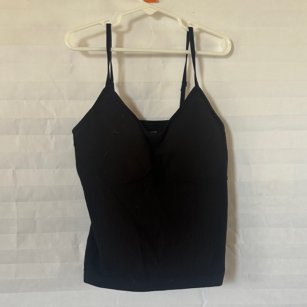 No Boundaries Womens Black Ribbed Sleeveless Top – Medium